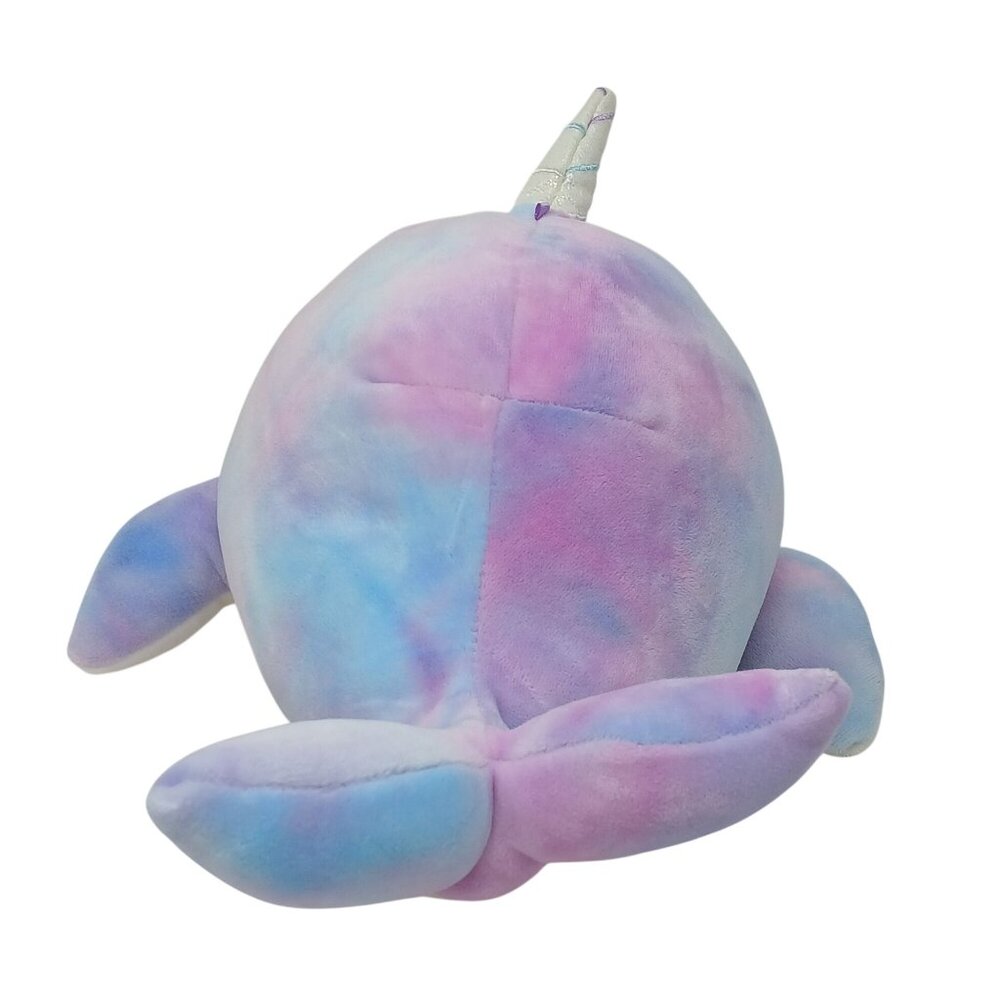 Squishmallows Narwhal Plush Toy 11" Purple/Blue TieDye Soft Cuddly Stuffed #D-36 - Picture 7 of 10